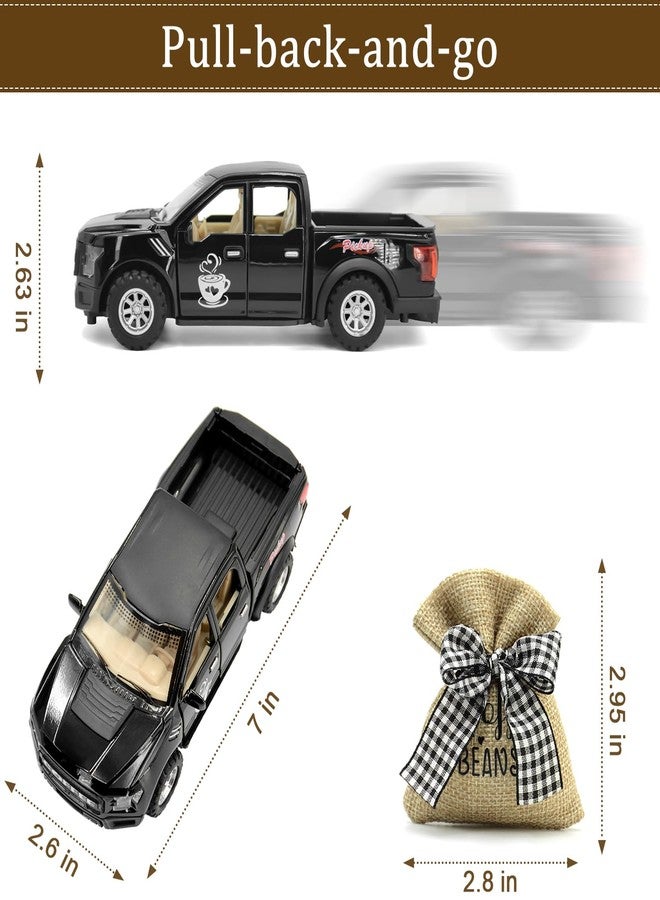 ديكورات ركن القهوة: ديكور ركن قهوة ريفي - ديكور شاحنة معدنية سوداء متوسطة الحجم | إكسسوارات ديكور ركن القهوة، ديكور صينية متعددة الطبقات، ديكور ركن القهوة، وديكور شاحنة عتيقة - Image 2